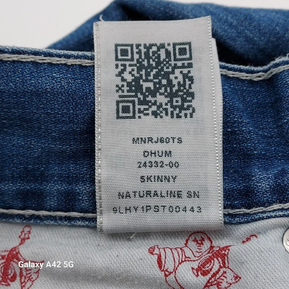 True Religion Skinny‎ Jeans Mens Size 31 Blue Cotton Made in Mexico 31x32